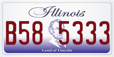 IL license plate B585333