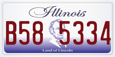 IL license plate B585334