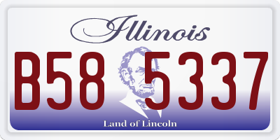 IL license plate B585337