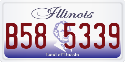 IL license plate B585339