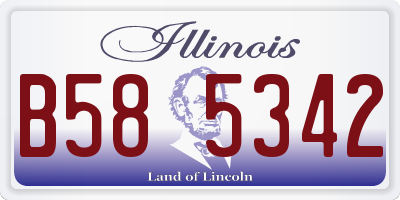 IL license plate B585342