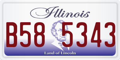 IL license plate B585343