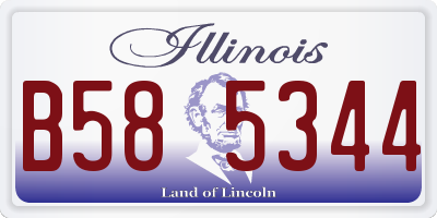 IL license plate B585344