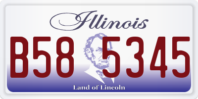 IL license plate B585345