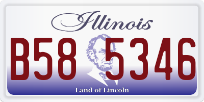 IL license plate B585346
