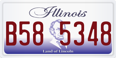 IL license plate B585348