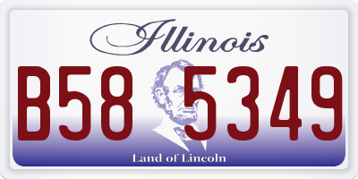 IL license plate B585349
