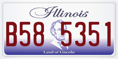 IL license plate B585351