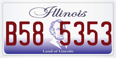 IL license plate B585353