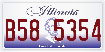 IL license plate B585354