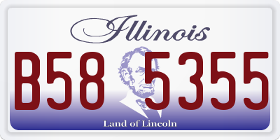 IL license plate B585355
