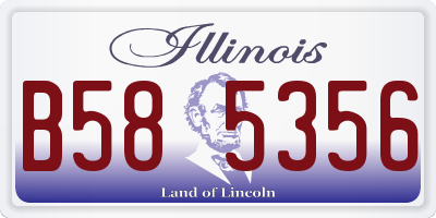 IL license plate B585356