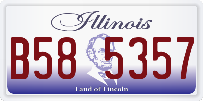 IL license plate B585357