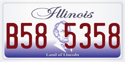 IL license plate B585358