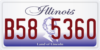 IL license plate B585360