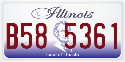 IL license plate B585361