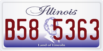 IL license plate B585363