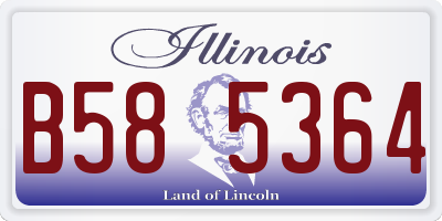 IL license plate B585364