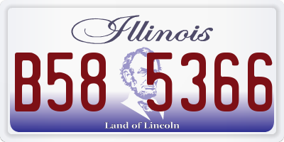IL license plate B585366