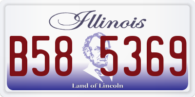 IL license plate B585369