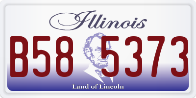 IL license plate B585373