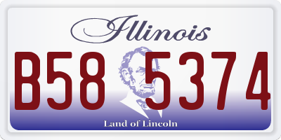 IL license plate B585374