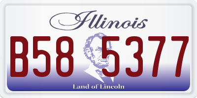 IL license plate B585377