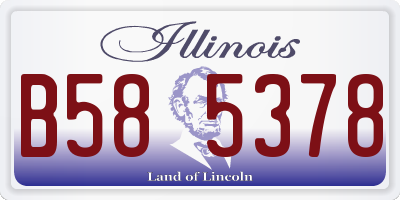 IL license plate B585378