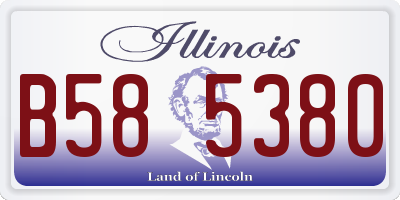 IL license plate B585380