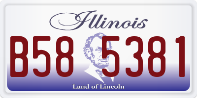 IL license plate B585381