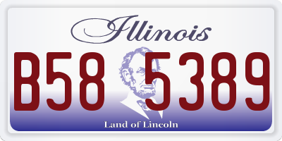 IL license plate B585389