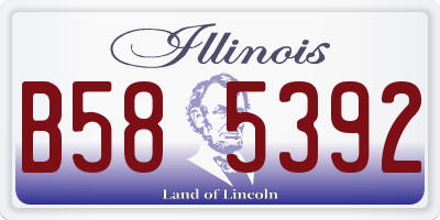 IL license plate B585392