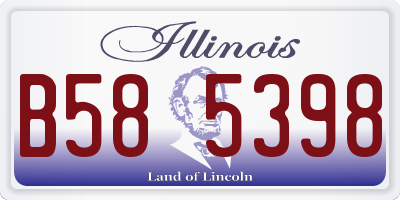 IL license plate B585398