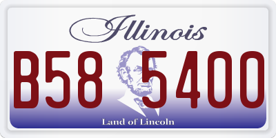 IL license plate B585400