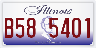IL license plate B585401