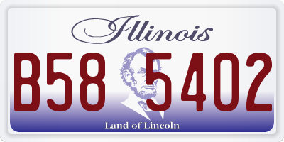 IL license plate B585402