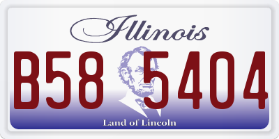 IL license plate B585404