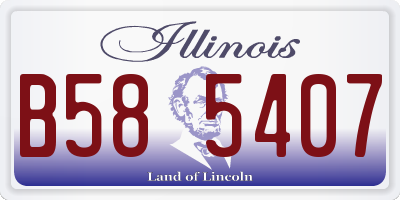 IL license plate B585407