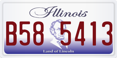 IL license plate B585413