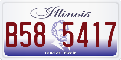 IL license plate B585417