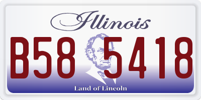 IL license plate B585418