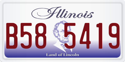 IL license plate B585419