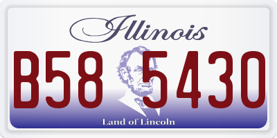 IL license plate B585430