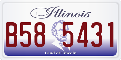 IL license plate B585431