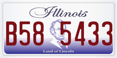 IL license plate B585433