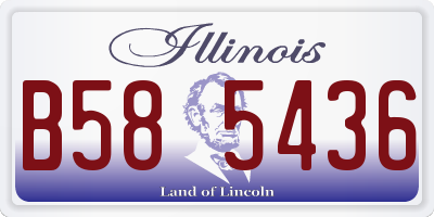 IL license plate B585436