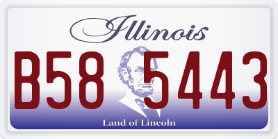 IL license plate B585443