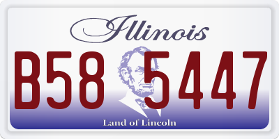 IL license plate B585447