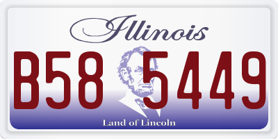 IL license plate B585449