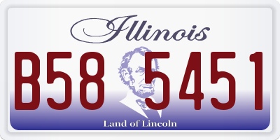 IL license plate B585451